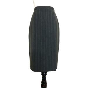 Synonyme black pin stripes pencil skirt size 40 - 2